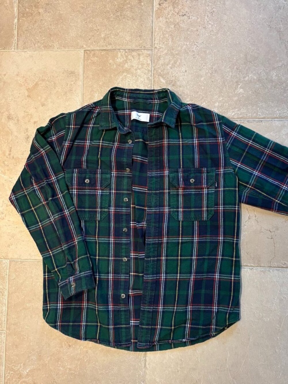 Aritzia green flannel